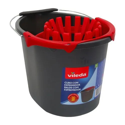 Cubeta gris con exprimidor Vileda