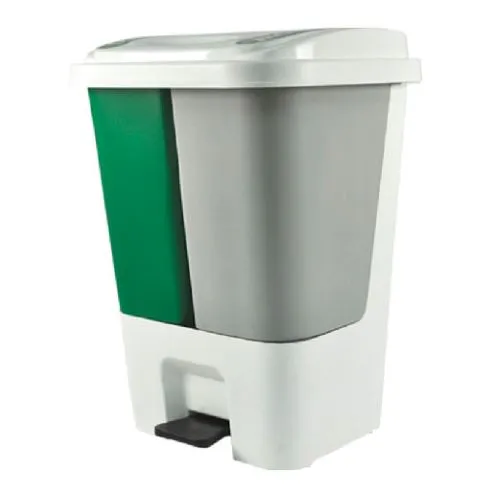 Bote para basura doble con pedal de 17 lt Sablón