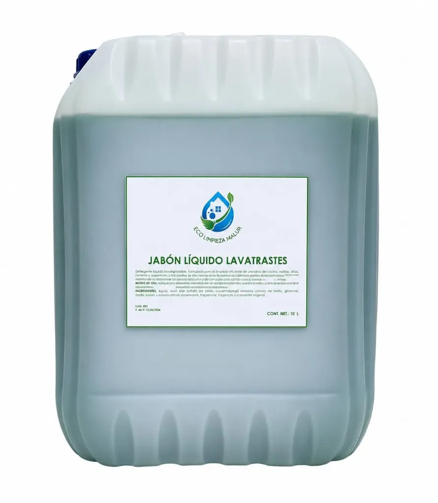 Detergente Líquido para Trastes, Fragancia / Base Ax Limón 20 Litros, Bidón a Cambio.