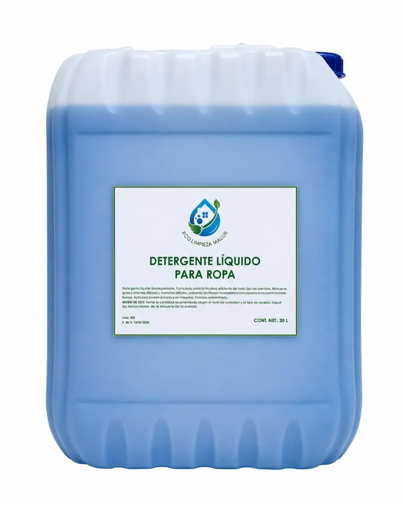 Detergente Líquido para Ropa Fragancia / Base Valor Maxi Efecto 20 Litros, Bidón a Cambio.